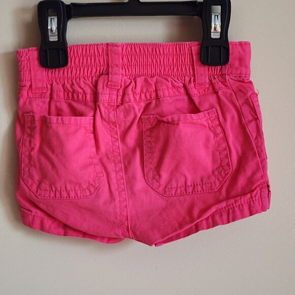 Old Navy Cute Pink Shorts With Pink Flower Buttons. Size 12-18 Months - Picture 5 of 6